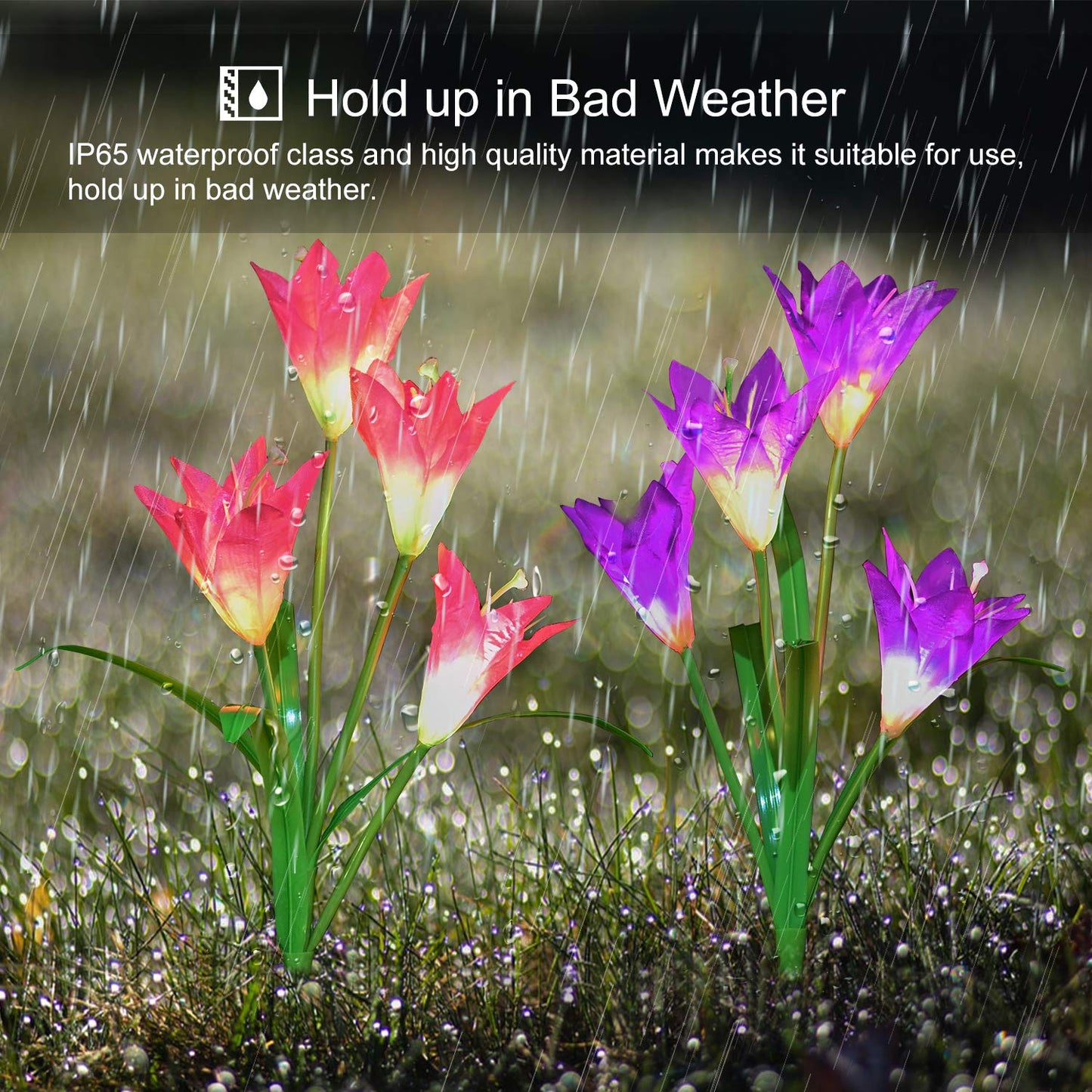 Waterproof Solar Garden Lily Flower Lamp