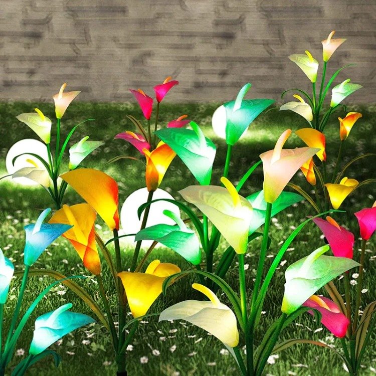 Solar Multicolor Calla Lotus Lamp