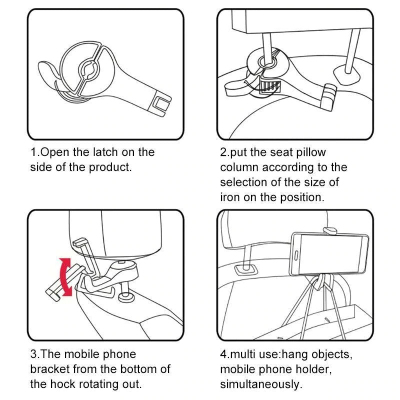Imsgurus🔥Car seat hidden hook