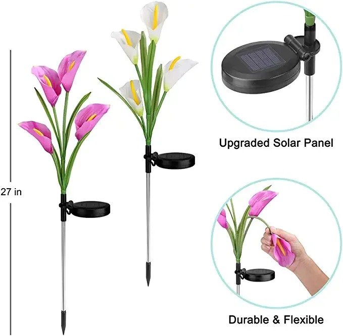 Solar Multicolor Calla Lotus Lamp