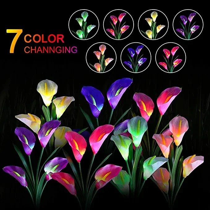 Solar Multicolor Calla Lotus Lamp