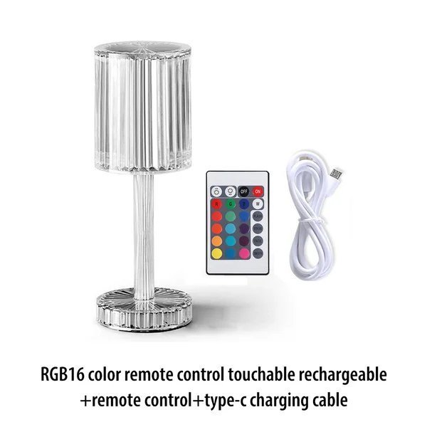16 color touch crystal lamp