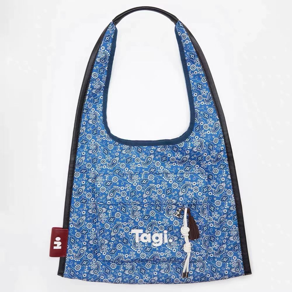 Vintage Patchwork Canvas Tote Bag with Paisley & Plaid Design