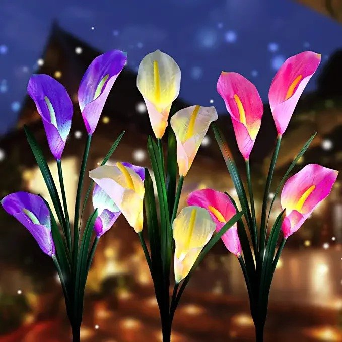 Solar Multicolor Calla Lotus Lamp