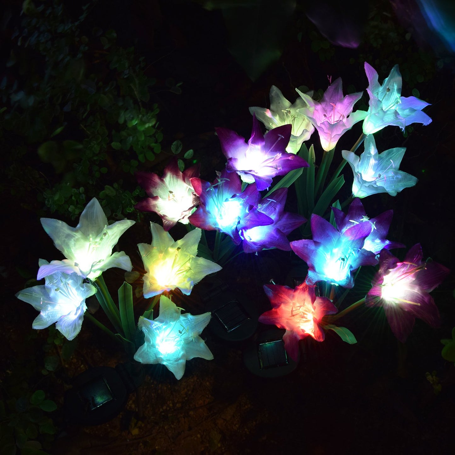 Waterproof Solar Garden Lily Flower Lamp
