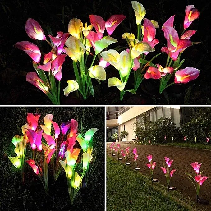 Solar Multicolor Calla Lotus Lamp
