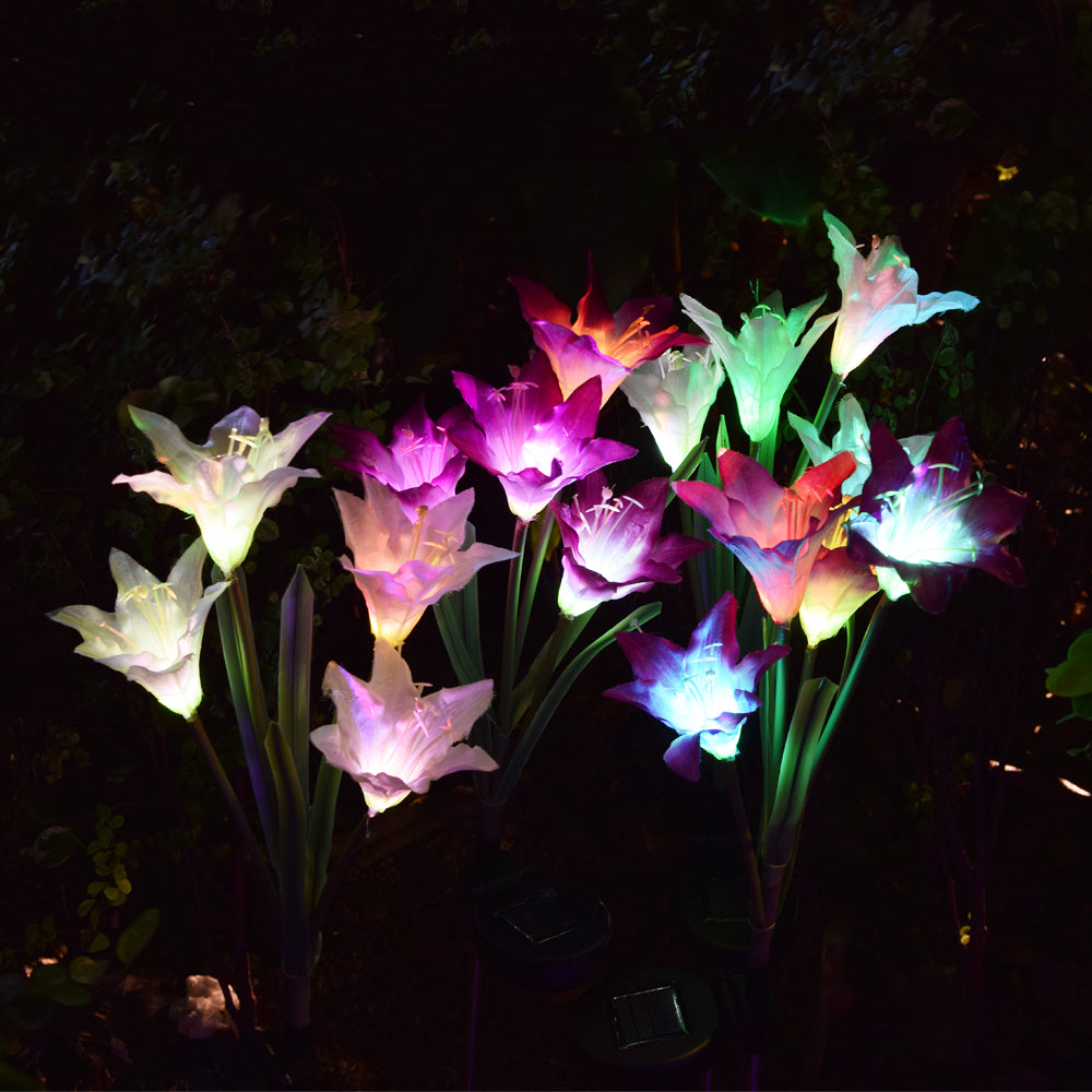 Waterproof Solar Garden Lily Flower Lamp