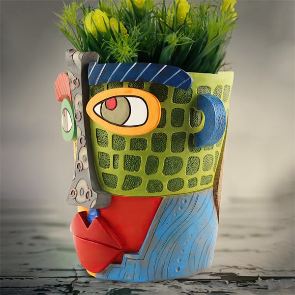 π₯ Last Day 49% OFF π Handmade Brutalist Abstract Beauty Face Flower Pot - Buy two and get free shipping!