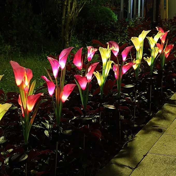 Solar Multicolor Calla Lotus Lamp
