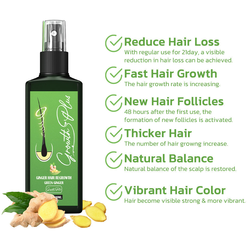 💓Christmas Special: Limited-time 50% discount✨✨Ginger Nourishing Hair Growth Spray (Specially Designed for Hair Loss Prevention)