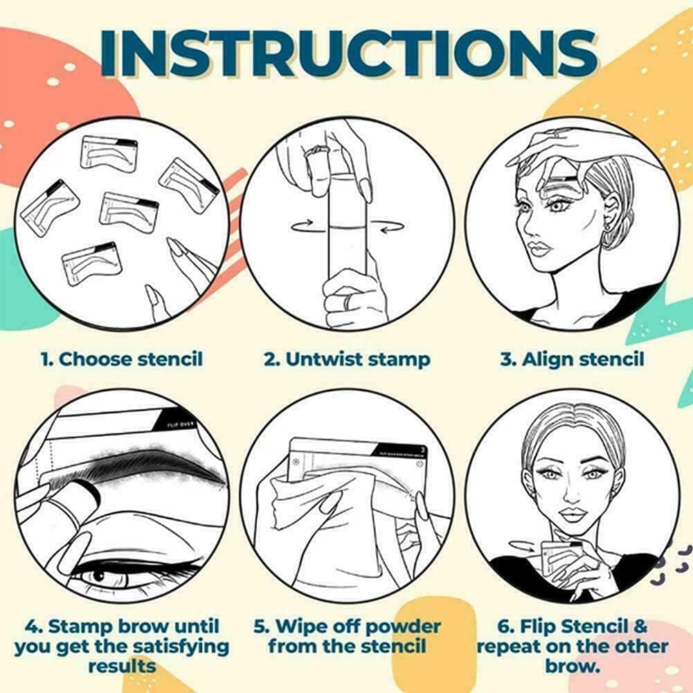 Imsgurus💓One Step Brow Stamp Shaping Kit❤️eyebrow pencil