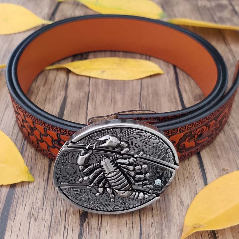 🔥LAST DAY 50% OFF🔥Fashion Punk Men's Hidden Folding Knife Leather Belt
