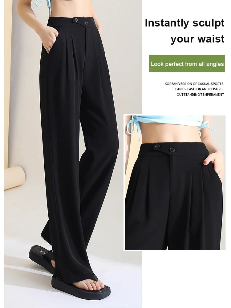 Imsgurus💓Figure-flattering versatile high-waisted wide leg trousers