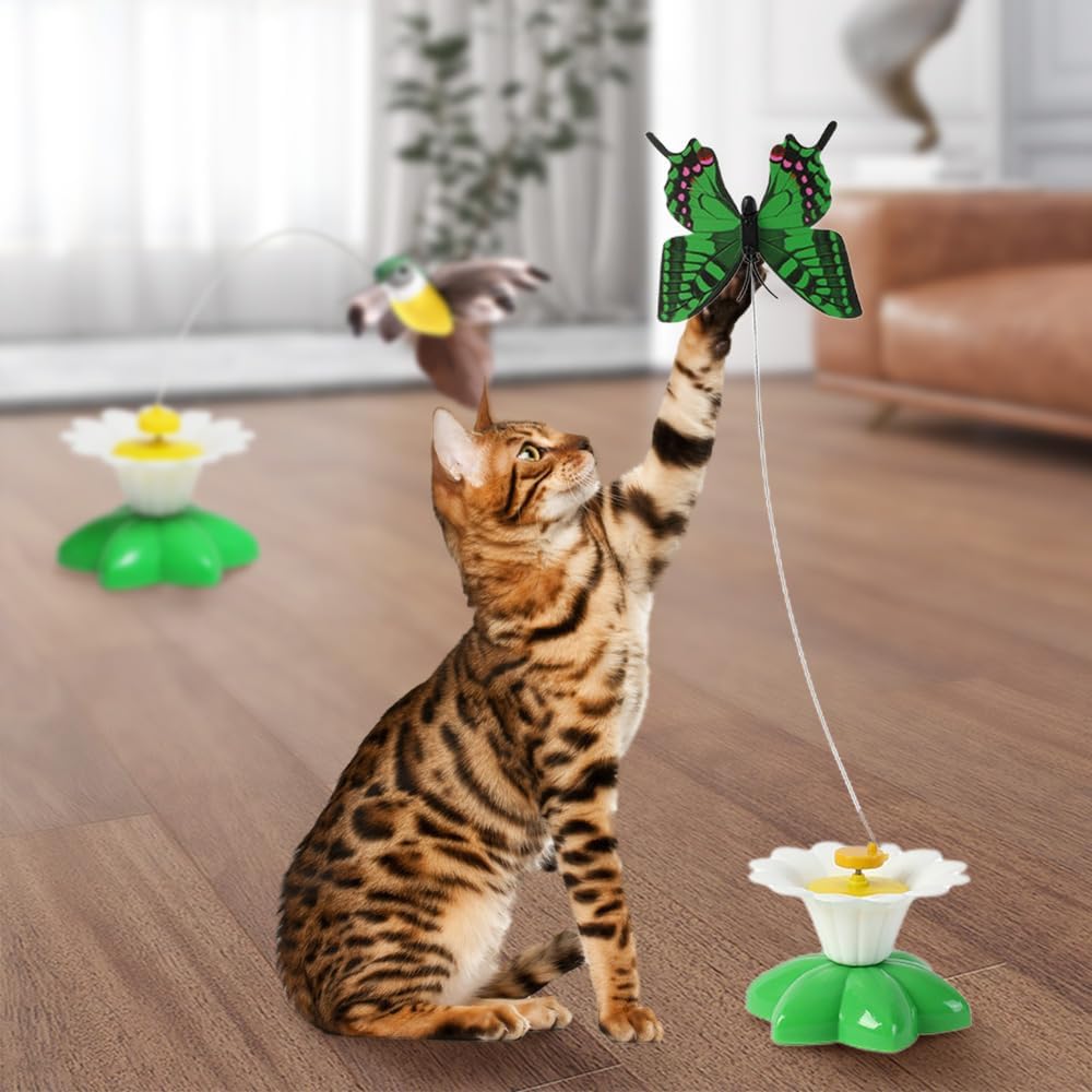 🦅9.99 USD🦅 -360 degree rotating electric flying bird cat toy😽