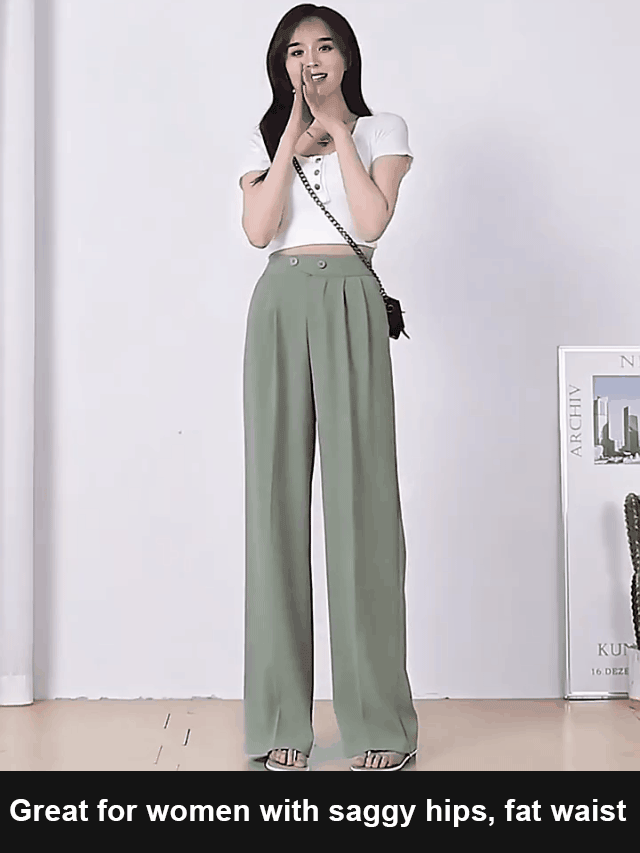 Imsgurus💓Figure-flattering versatile high-waisted wide leg trousers
