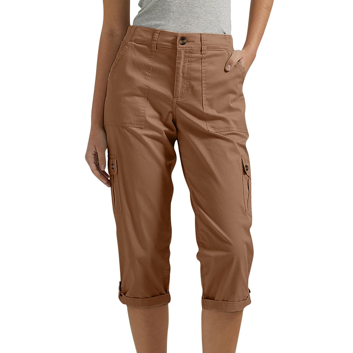 🚀New arrival 48%OFF🥳 women's solid color comfortable cropped trousers