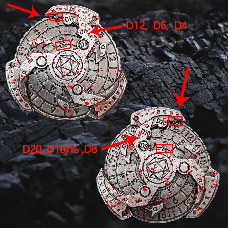 Dungeons and Dragons Metal Dice Spinner(BUY 2 FREE SHIPPING)