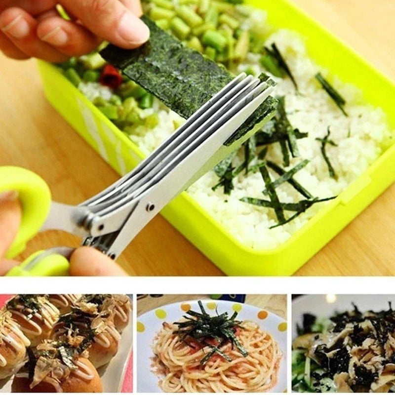 🔥🔥 Hot Selling 5 Blade Kitchen Salad Scissors