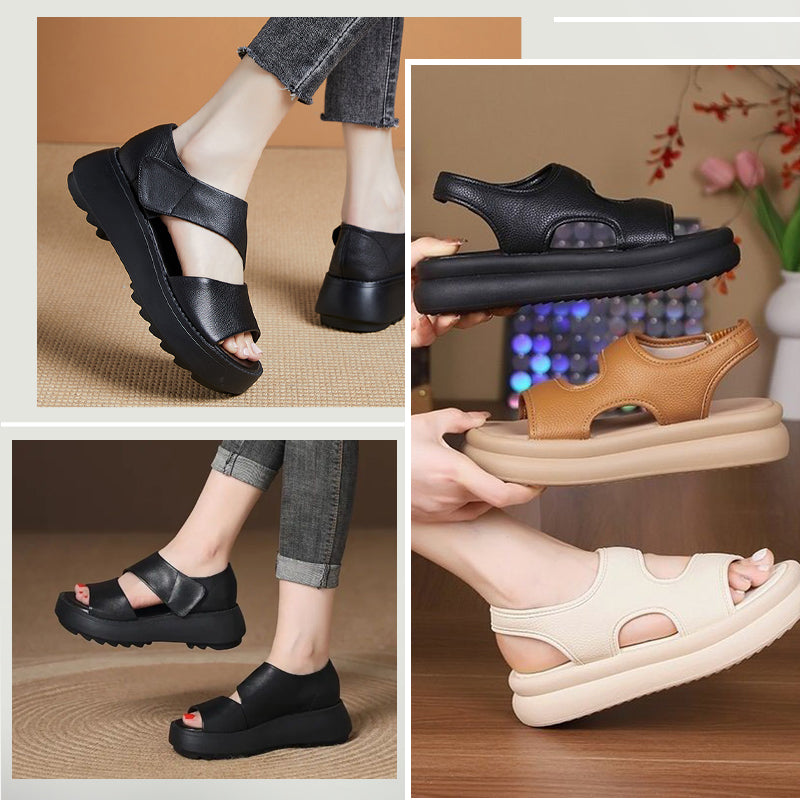 Imsgurus💓Women's Retro Thick Sole Velcro Sandals