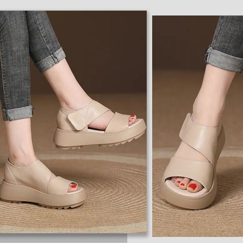 Imsgurus💓Women's Retro Thick Sole Velcro Sandals