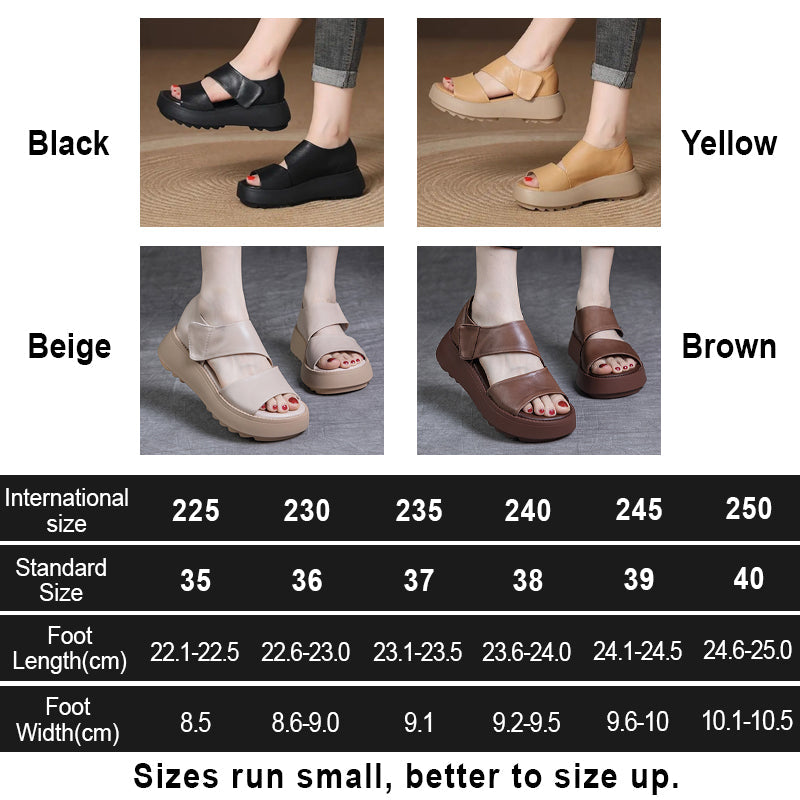 Imsgurus💓Women's Retro Thick Sole Velcro Sandals