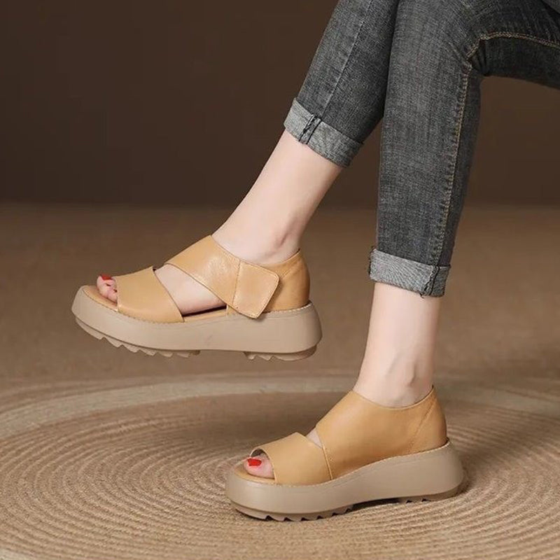 Imsgurus💓Women's Retro Thick Sole Velcro Sandals