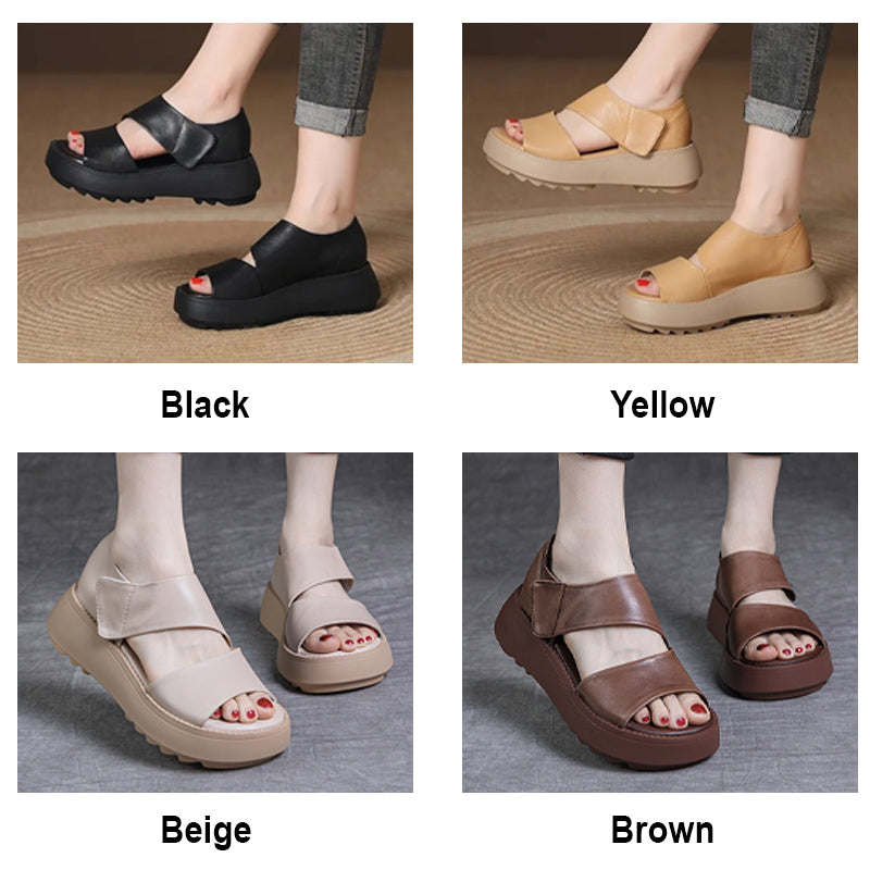 Imsgurus💓Women's Retro Thick Sole Velcro Sandals