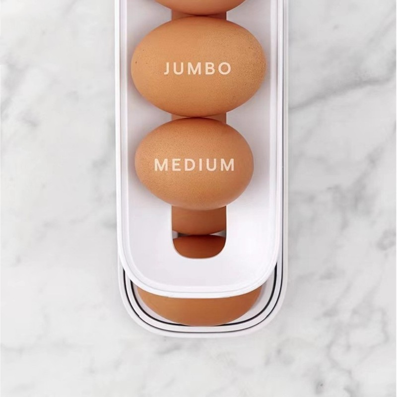 Imsgurus🔥Automatic Scrolling Egg Rack Holder Storage Box