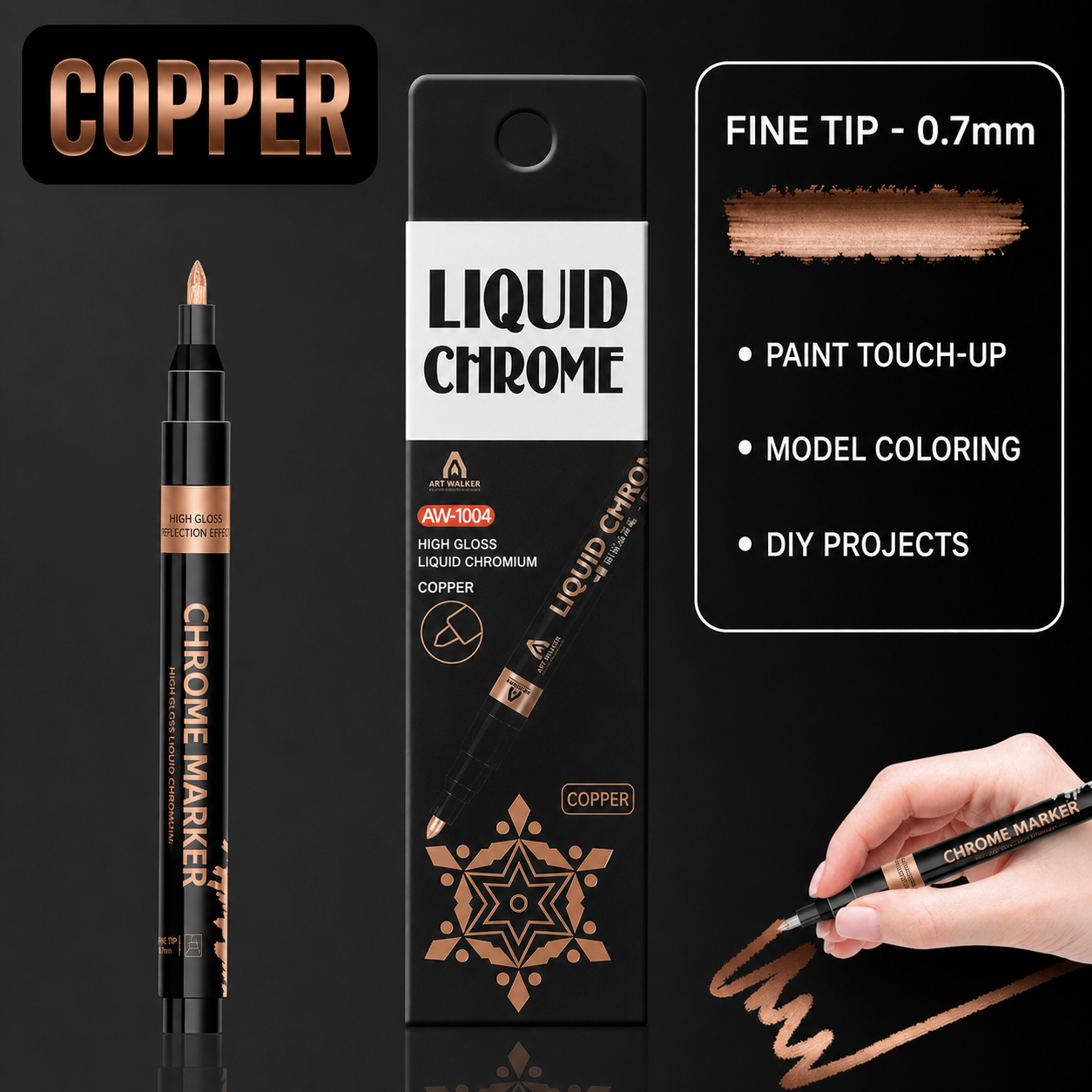 Electroplated Metallic Mirror-Finish Pen