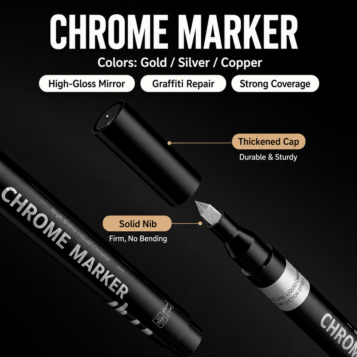 Electroplated Metallic Mirror-Finish Pen