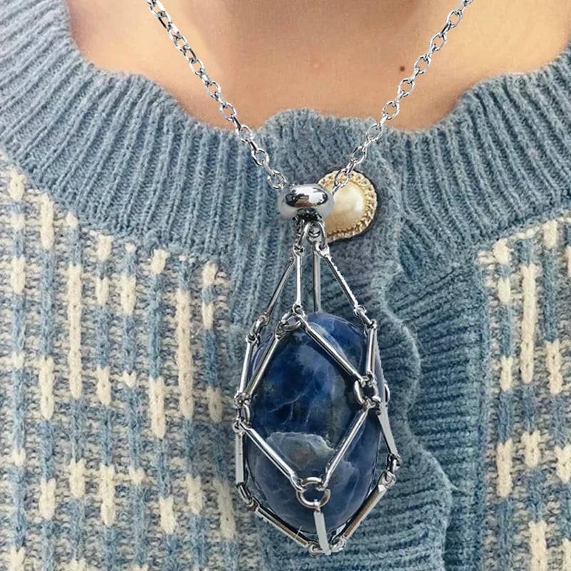 Imsgurus💓Crystal Stone Holder Necklace