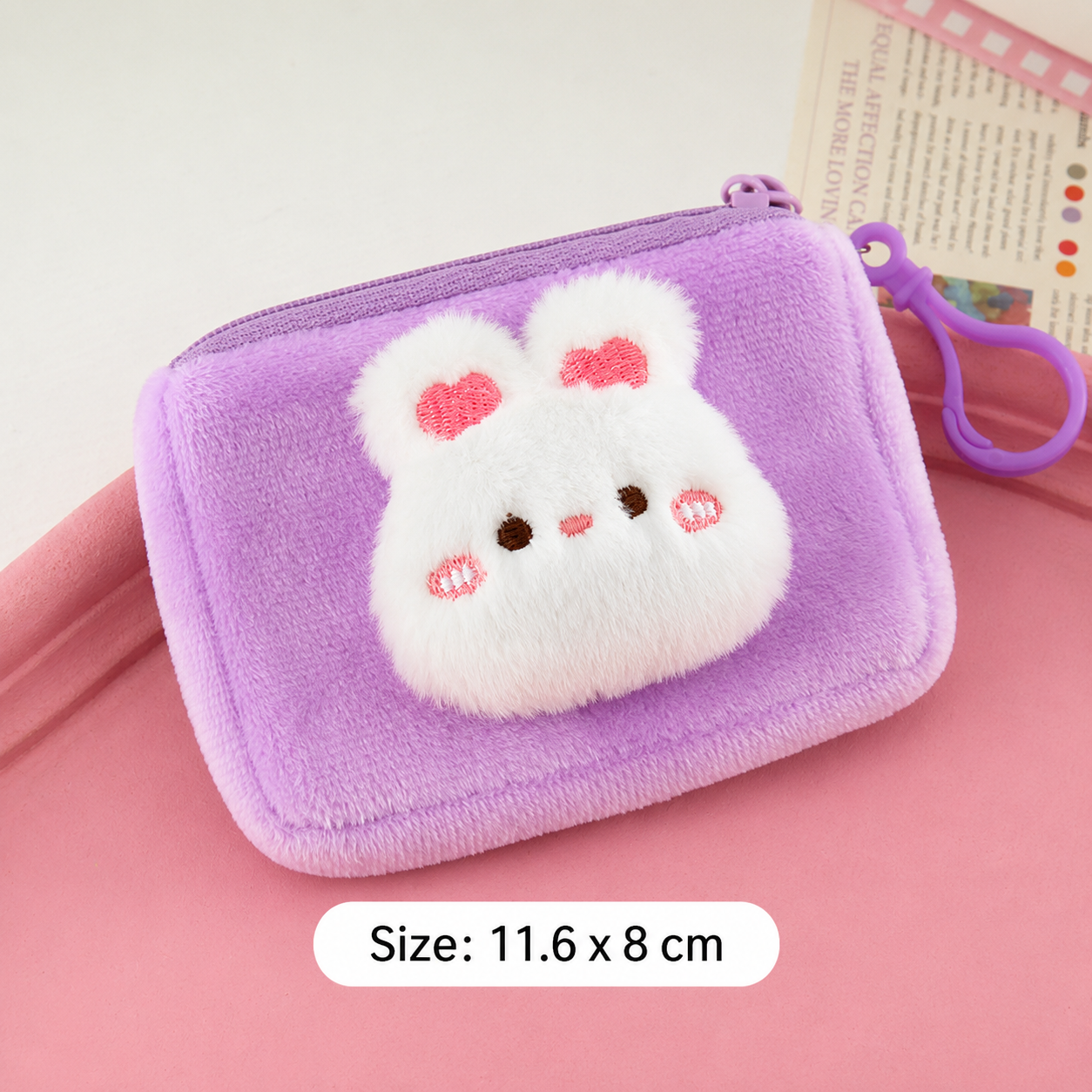 Cute cartoon plush coin purse