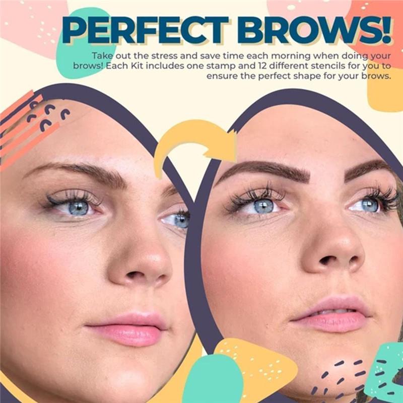 Imsgurus💓One Step Brow Stamp Shaping Kit❤️eyebrow pencil