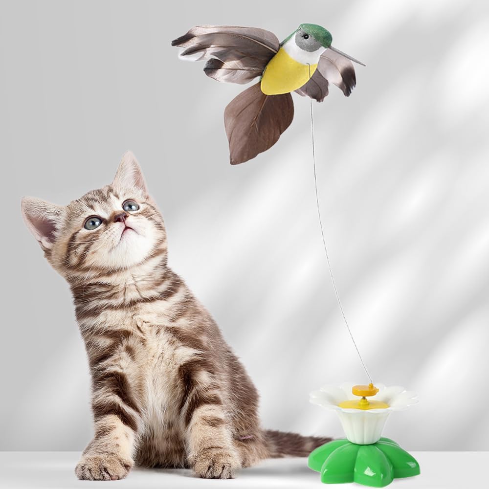 🦅9.99 USD🦅 -360 degree rotating electric flying bird cat toy😽