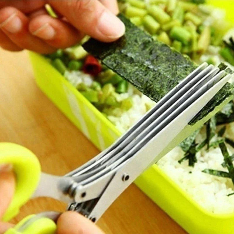 🔥🔥 Hot Selling 5 Blade Kitchen Salad Scissors