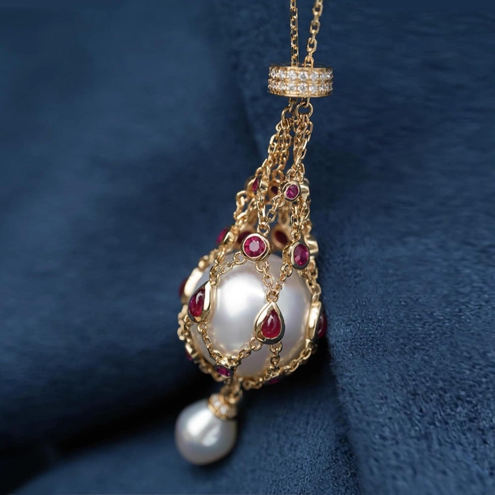 Imsgurus💓Pearl & Gemstone Lavalier Pendant