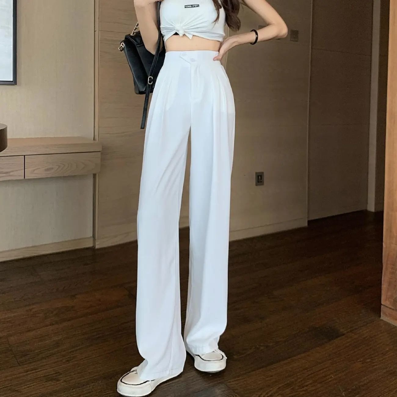 Imsgurus💓Figure-flattering versatile high-waisted wide leg trousers