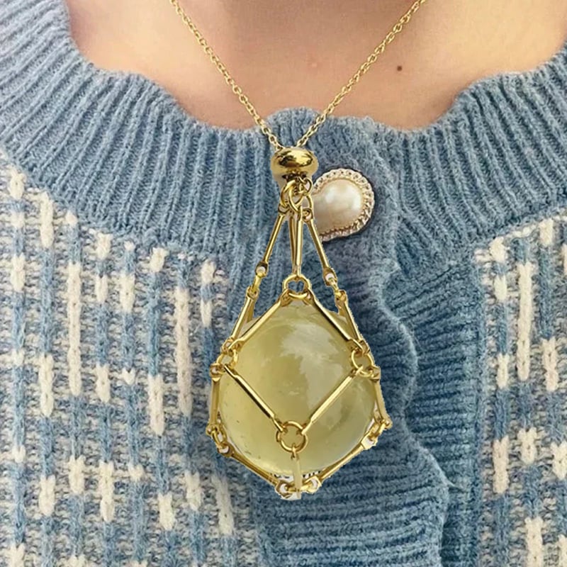Imsgurus💓Crystal Stone Holder Necklace