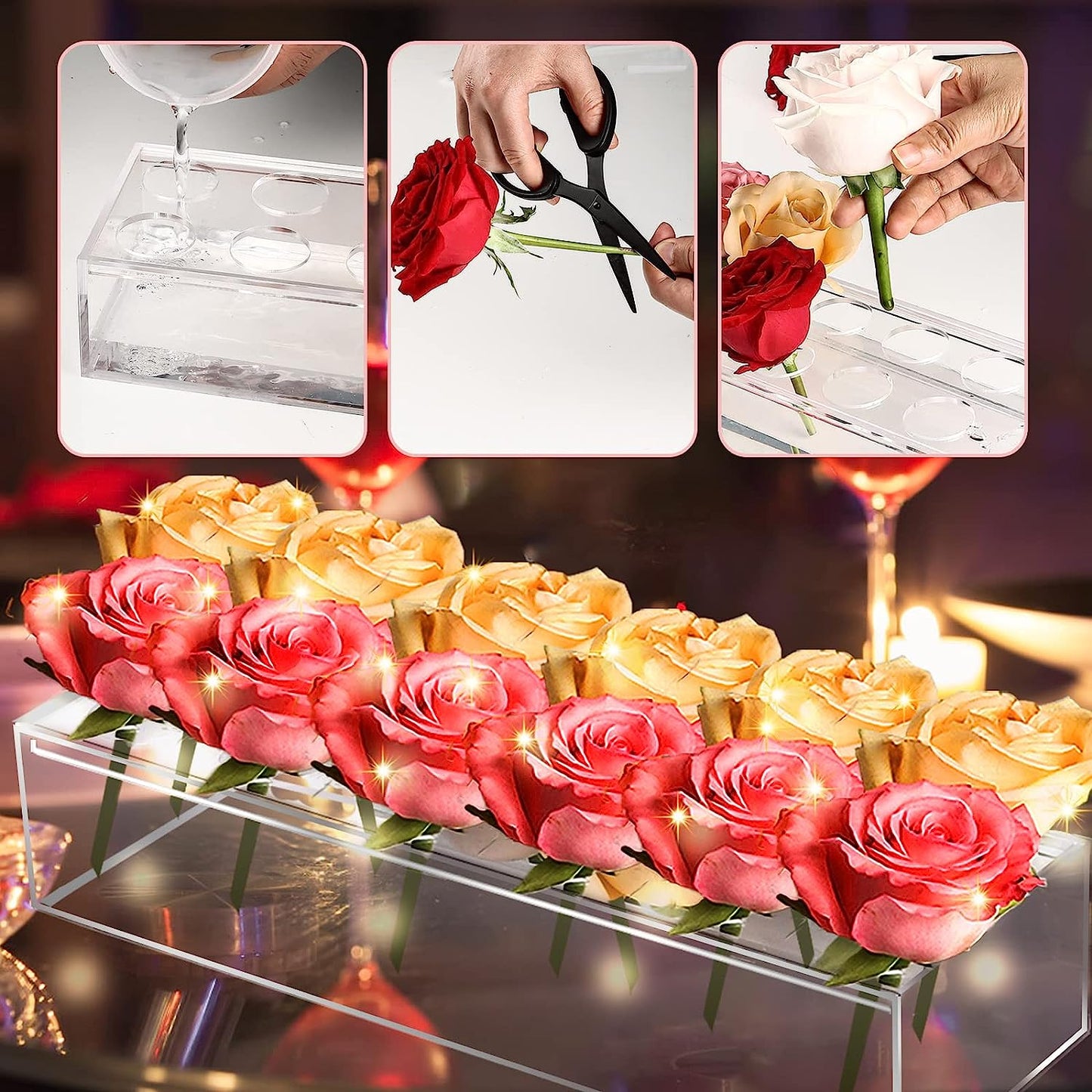 Imsgurus🔥Rectangular Acrylic Flower Box/Flower Vase