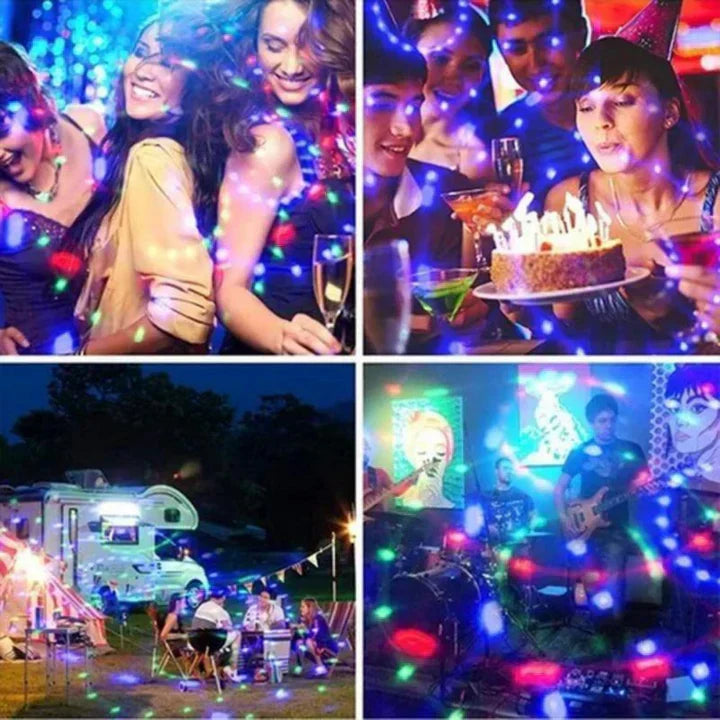 🌈colorful rotating crystal magic ball light bulbs