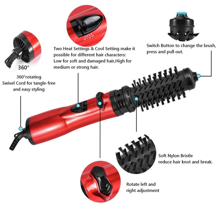 49% off - 3 in 1 hot air styler and rotary hair dryer for drying, curling, straightening