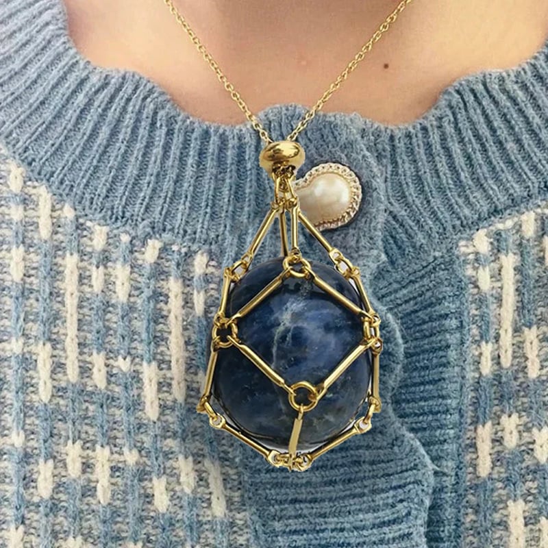 Imsgurus💓Crystal Stone Holder Necklace