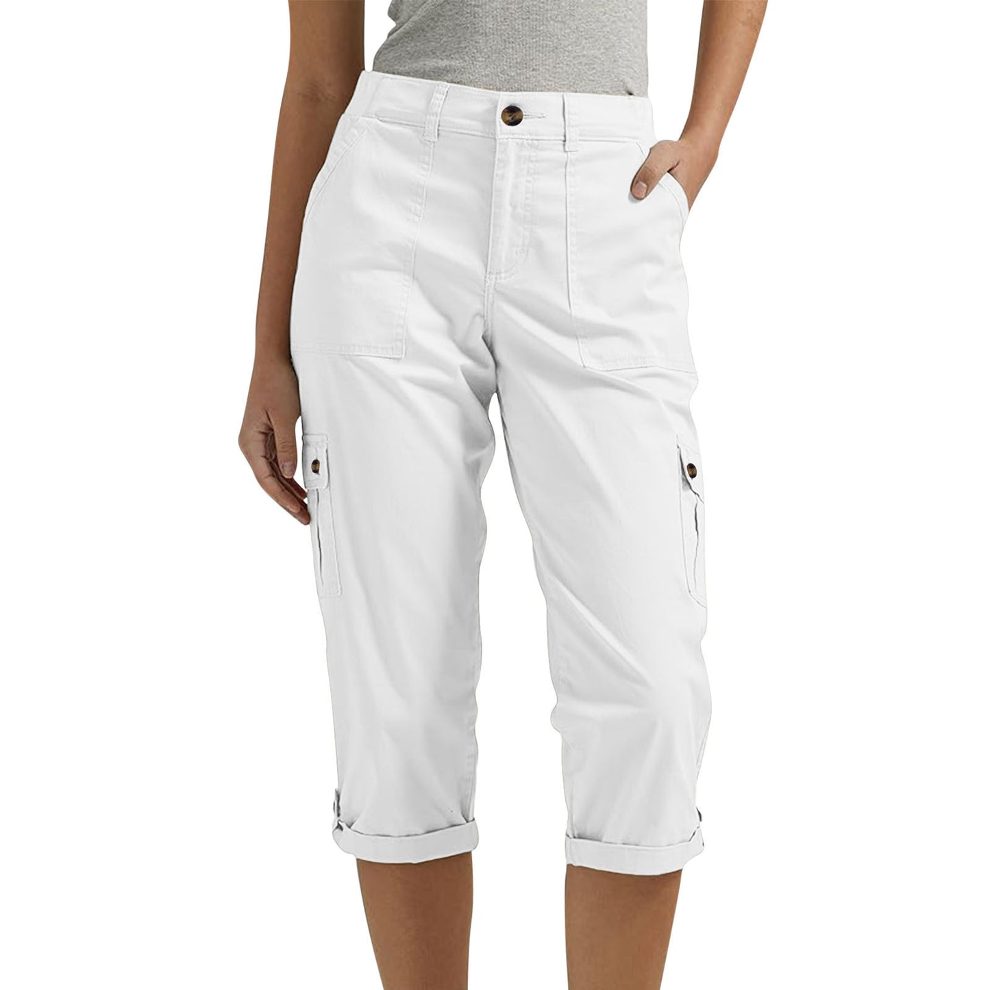 🚀New arrival 48%OFF🥳 women's solid color comfortable cropped trousers