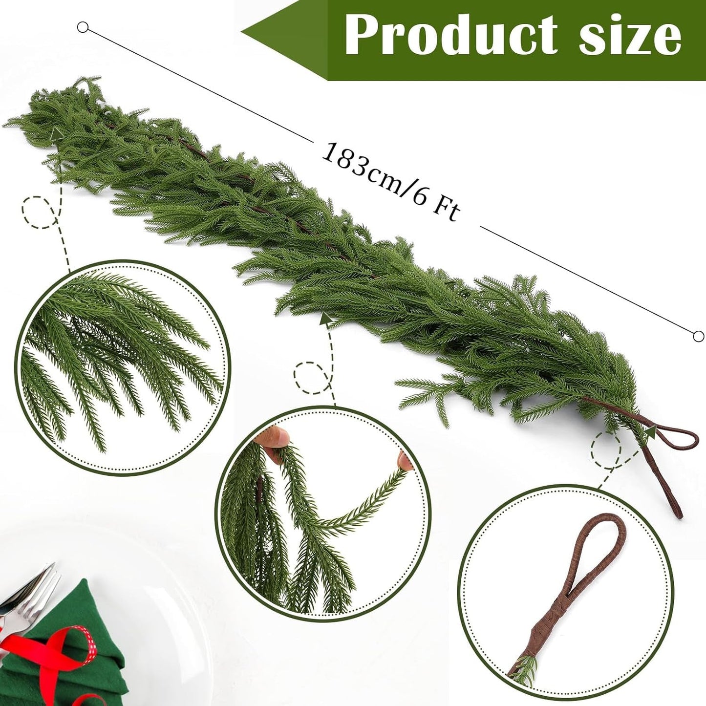 Imsgurus🔥Deluxe Norfolk Pine Garland