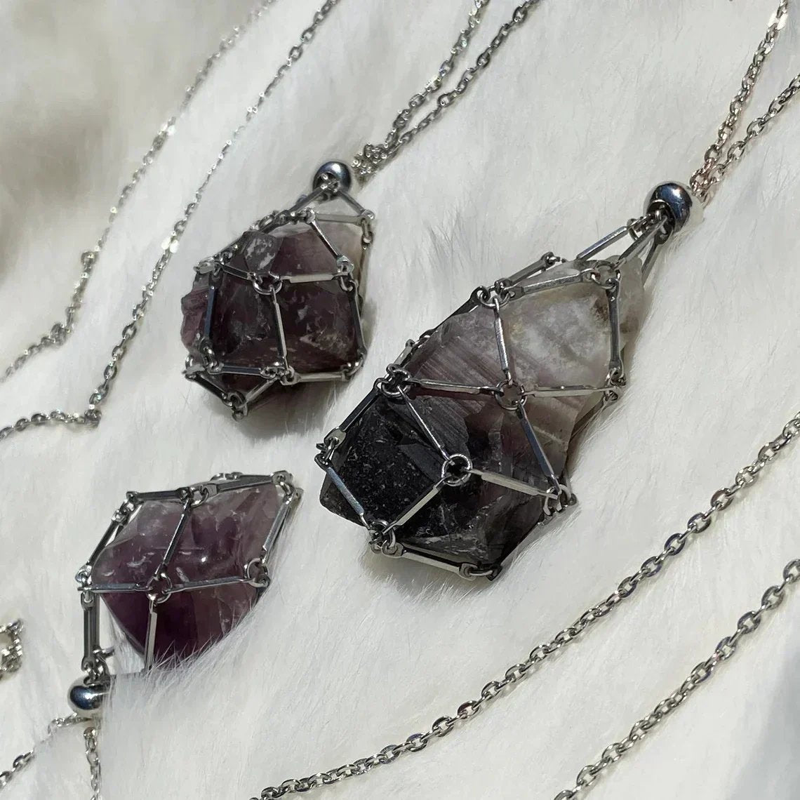 Imsgurus💓Crystal Stone Holder Necklace