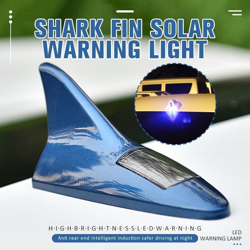 🌟⚡With LED flash light🚗car solar shark fin antenna decorations