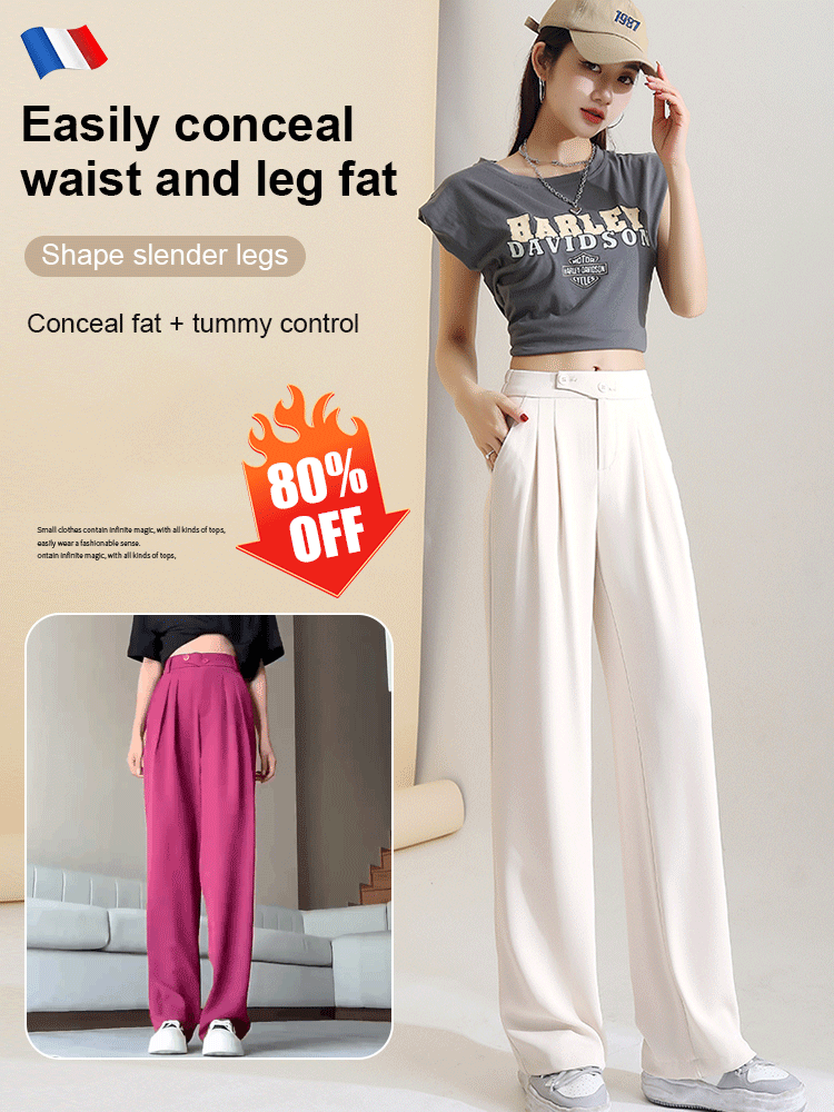Imsgurus💓Figure-flattering versatile high-waisted wide leg trousers