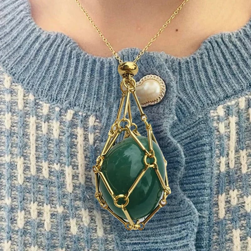 Imsgurus💓Crystal Stone Holder Necklace