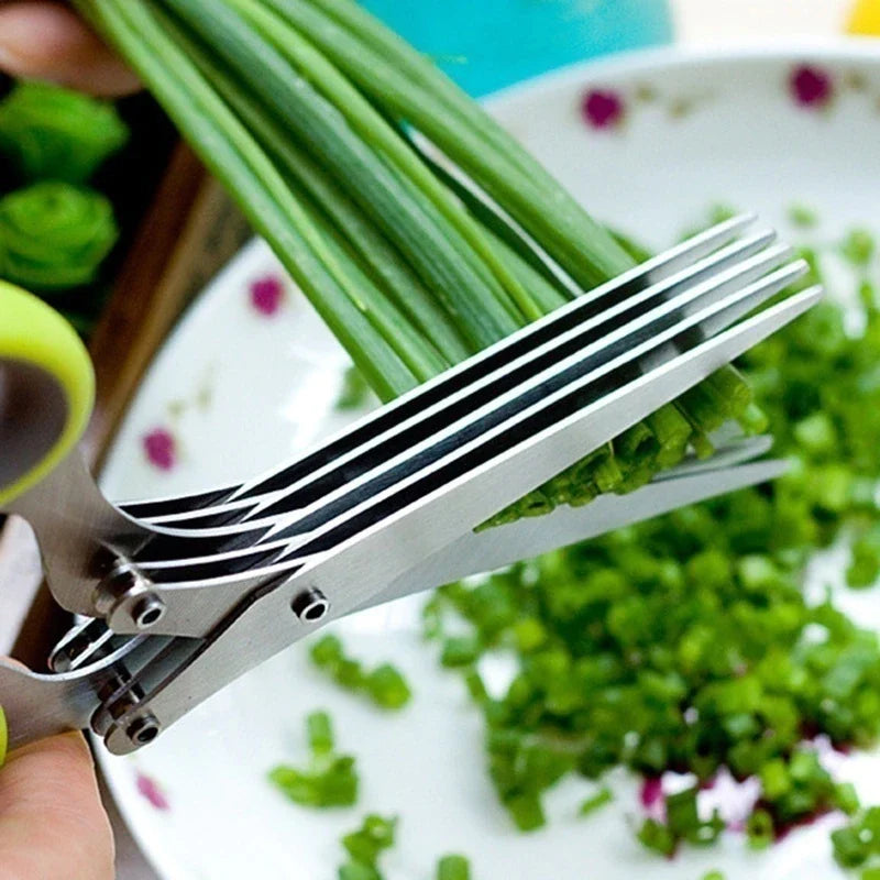 🔥🔥 Hot Selling 5 Blade Kitchen Salad Scissors