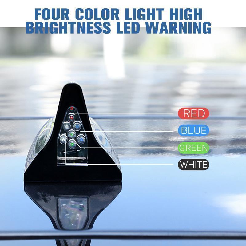 🌟⚡With LED flash light🚗car solar shark fin antenna decorations